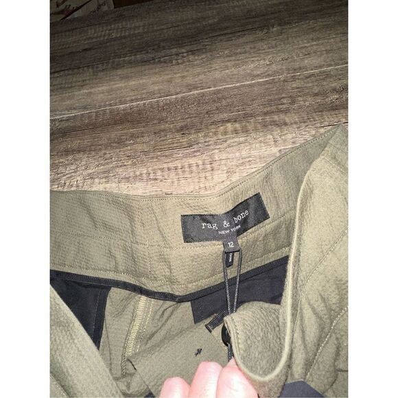 NWT rag and bone camille shorts Olive Army Fatigue Green Size 12 $250 - Picture 4 of 5